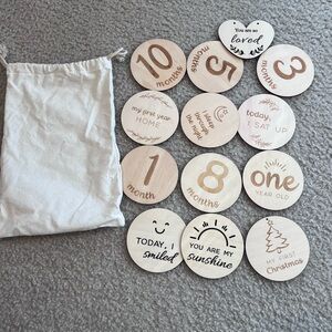 Wooden Baby Milestone Discs